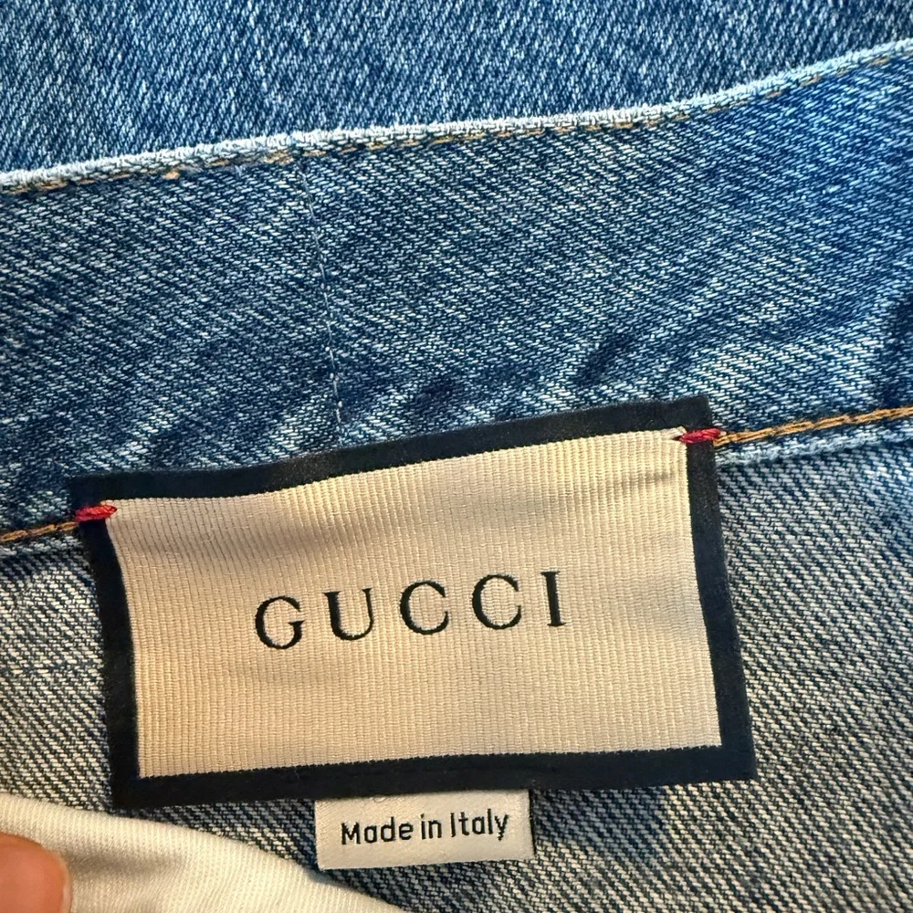 NEW Gucci Blue Straight Slim Leg Jeans Horsebit size 30 10US Denim - Picture 8 of 13